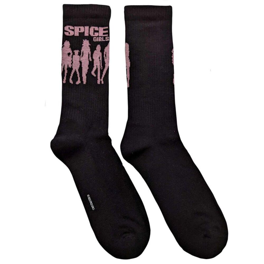 Spice Girls Unisex Adult Silhouette Socks / Black